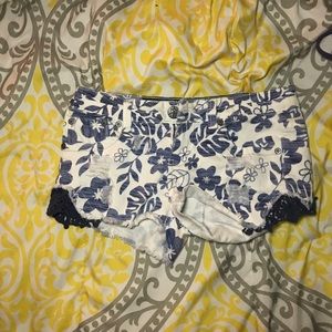 Floral denim Shorts
